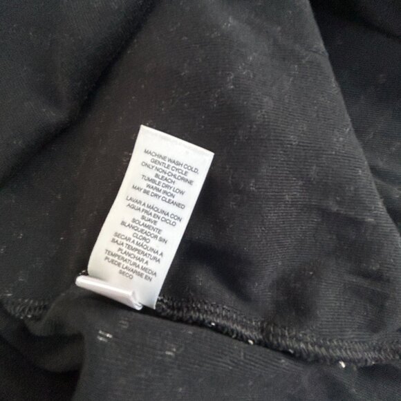 Chico's Womens Black White Diagonal Dot Print Cotton Long Sleeve Top Size 2 - Picture 5 of 8